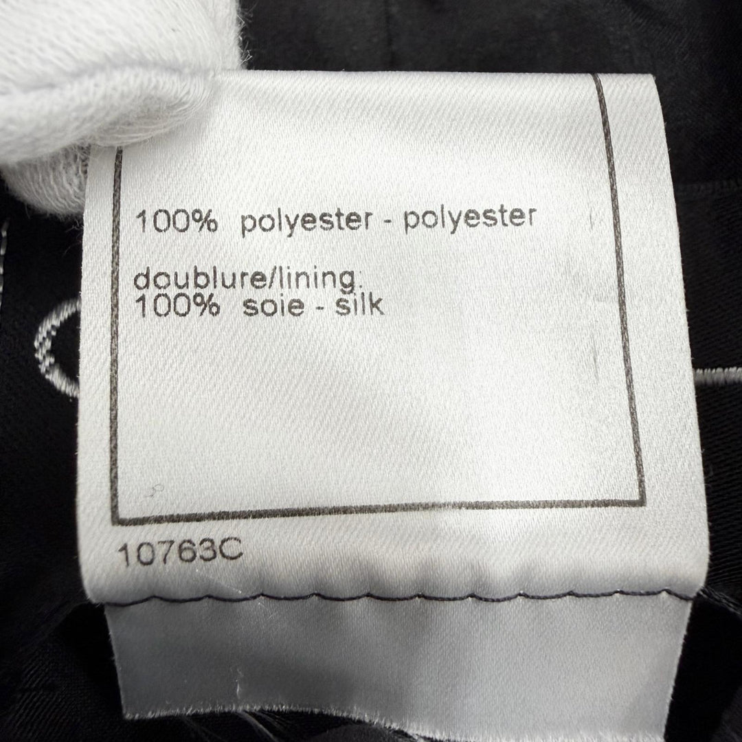 Excellent CHANEL coat COCO Mark black polyester Women 38 00A P16475
