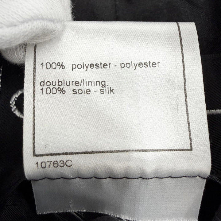 Excellent CHANEL coat COCO Mark black polyester Women 38 00A P16475