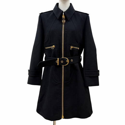 Excellent LOUIS VUITTON coat 100% silk lining, monogram zipper pull. wool 40