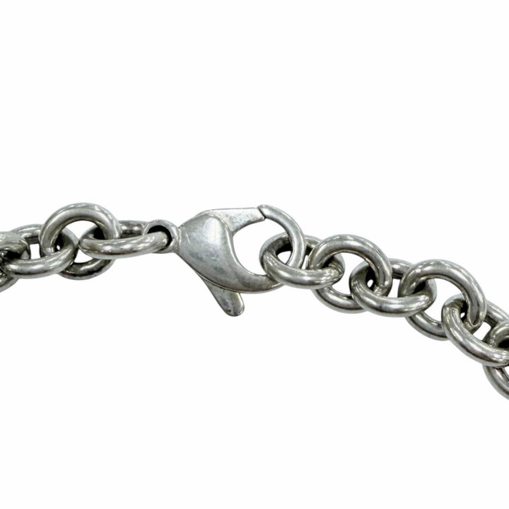 Great TIFFANY&Co. Necklace Return to Heart Lock Choker Choker Silver 925 Women