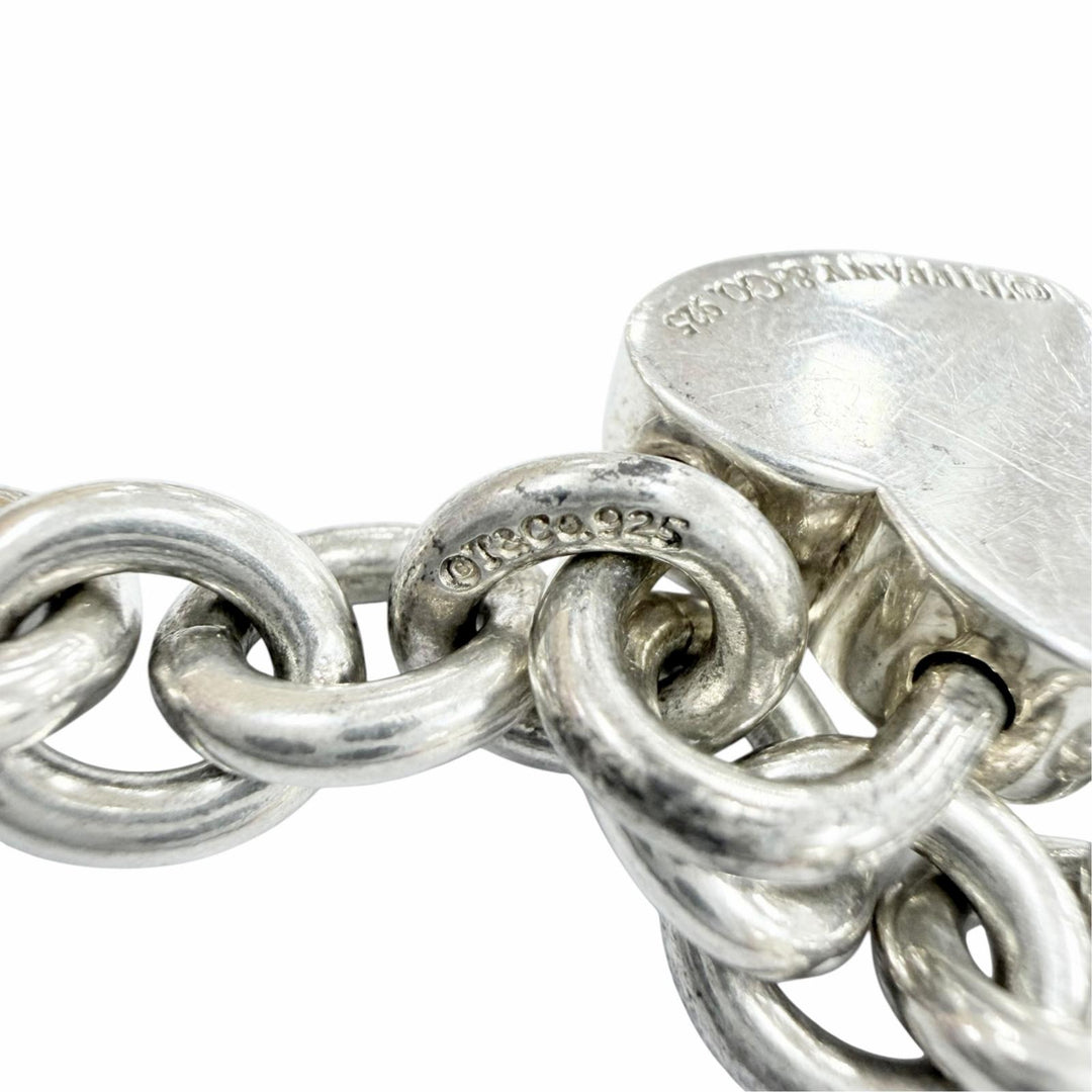Great TIFFANY&Co. Necklace Return to Heart Lock Choker Choker Silver 925 Women