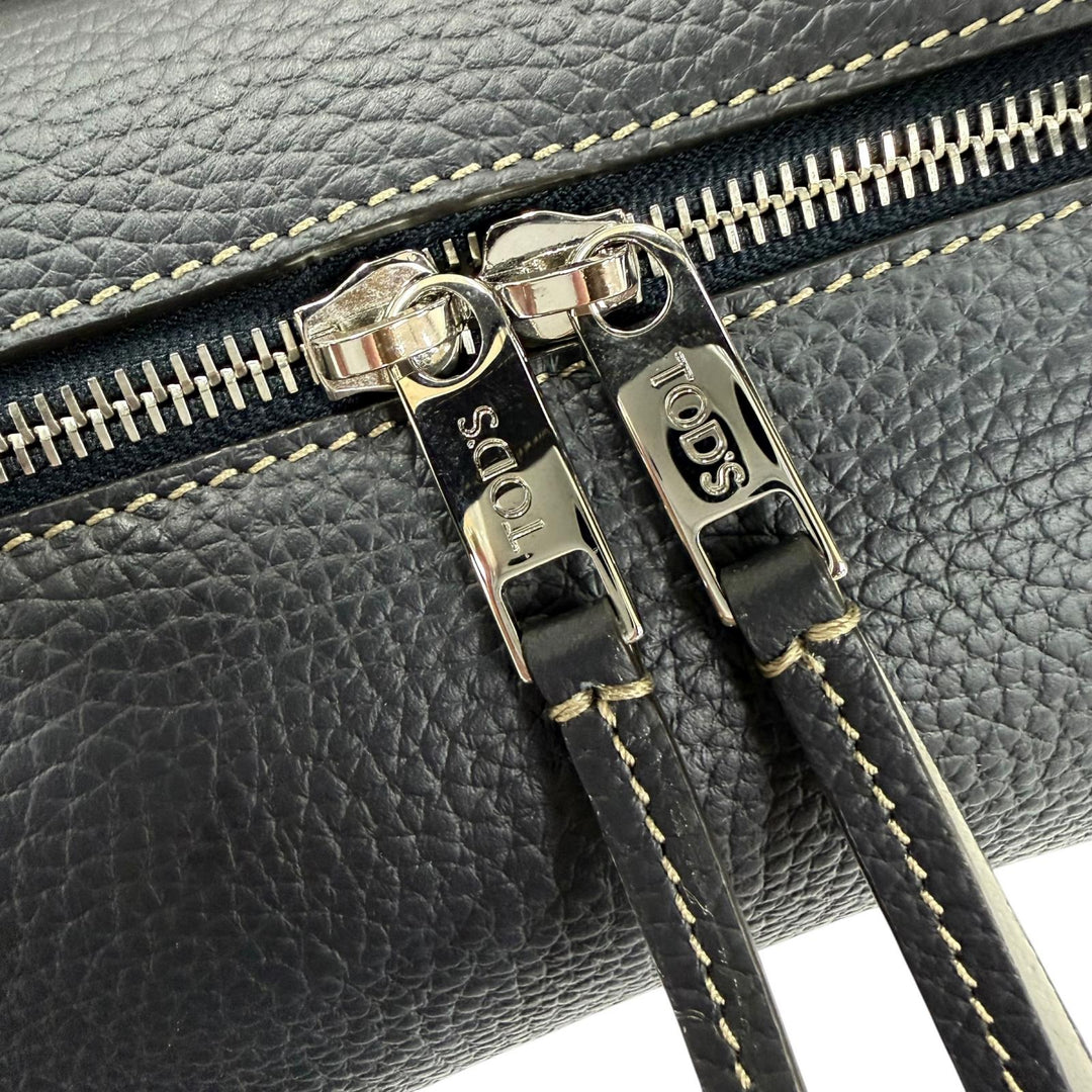 Pristine TOD’S Handbag Baulet Bag Mini Charm-attached 2-way Shoulder Bag Navy
