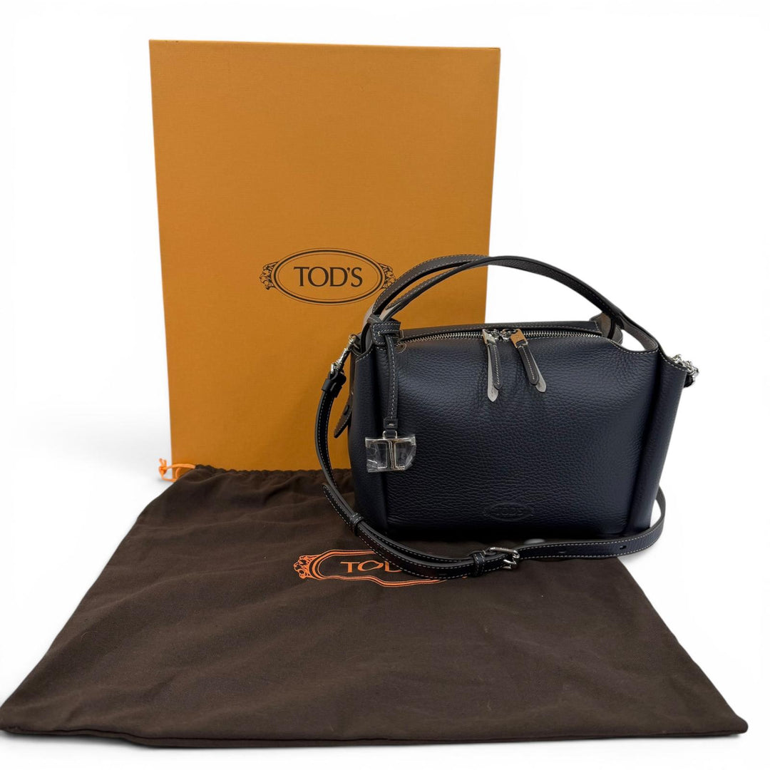 Pristine TOD’S Handbag Baulet Bag Mini Charm-attached 2-way Shoulder Bag Navy