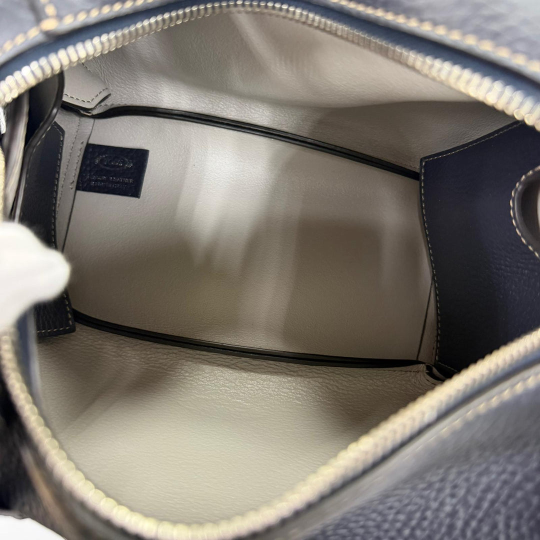 Pristine TOD’S Handbag Baulet Bag Mini Charm-attached 2-way Shoulder Bag Navy
