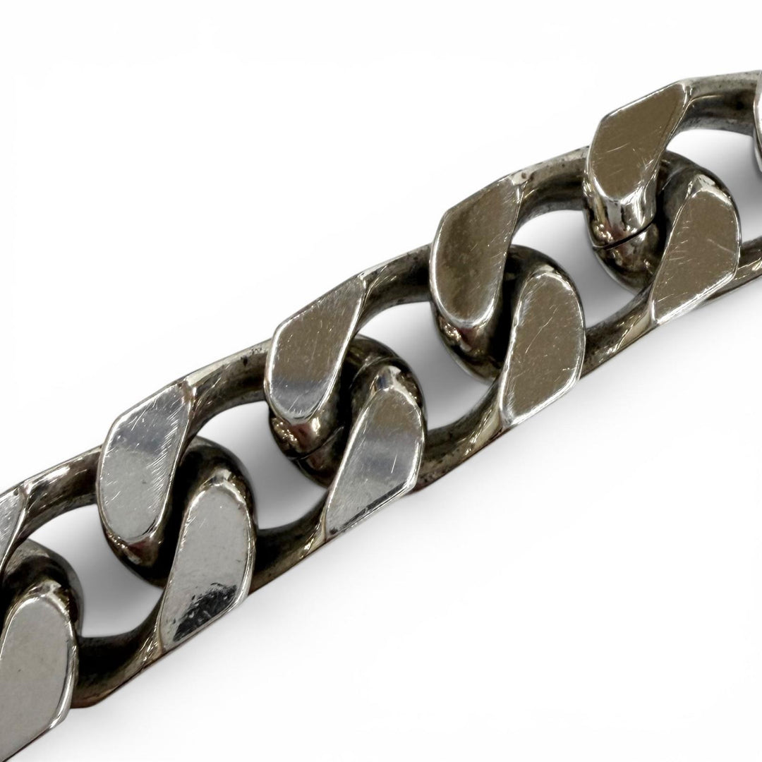 Very Good LOUIS VUITTON bracelet chain bracelet monogram Silver mens L M00856