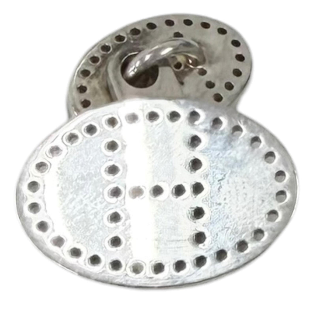 Great HERMES Cufflinks cufflinks Eclipse Evelyn motif H logo Silver SV925 mens
