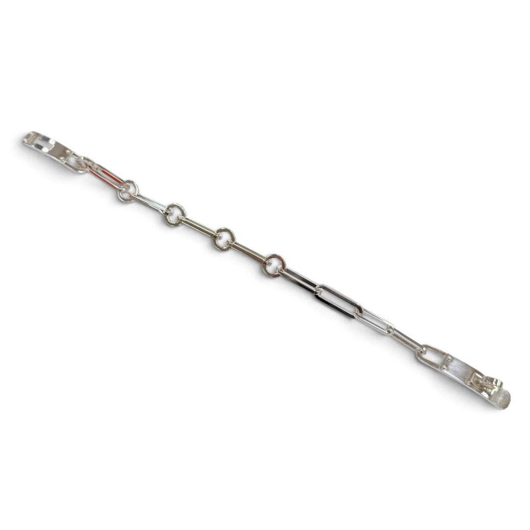 Great HERMES bracelet Kelly Chaine Simple Tour Bracelet Silver AG925 mens 19