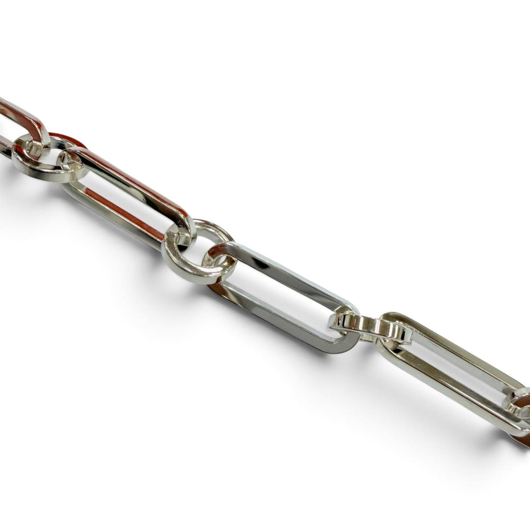 Great HERMES bracelet Kelly Chaine Simple Tour Bracelet Silver AG925 mens 19