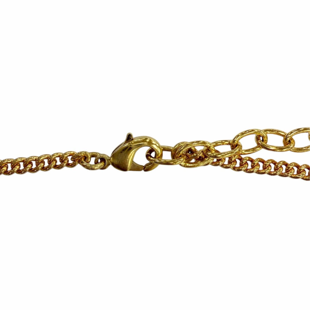 Excellent CHANEL Necklace COCO Mark African Continent Motif Métiers d'Art Dakar