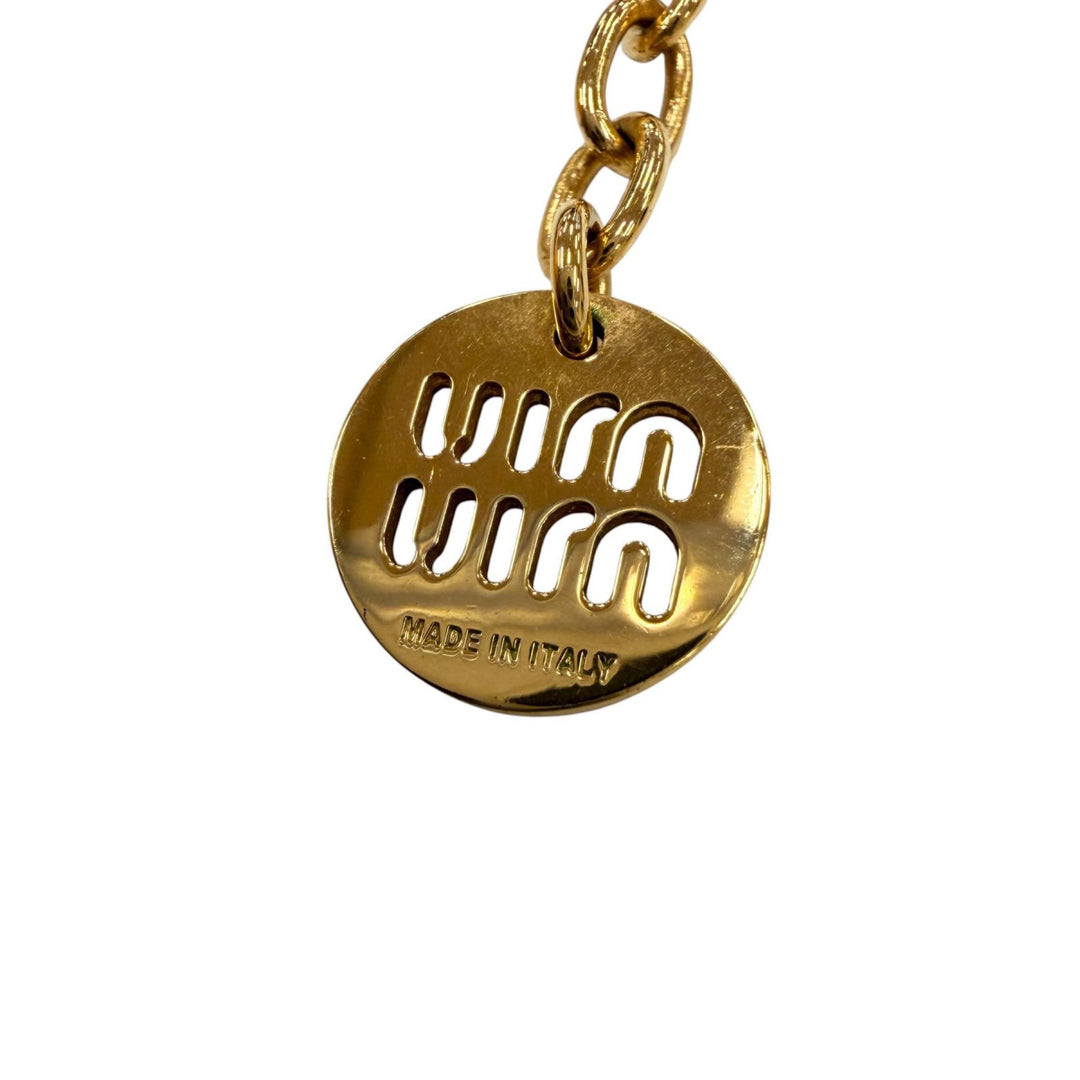 Great MIUMIU Necklace Logo Chain Choker gold ー Women 5IC059