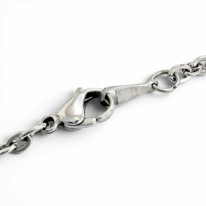 Very Good BIGHAND Necklace 2007 No. 6955 Torch Motif Combo Silver 925 mens