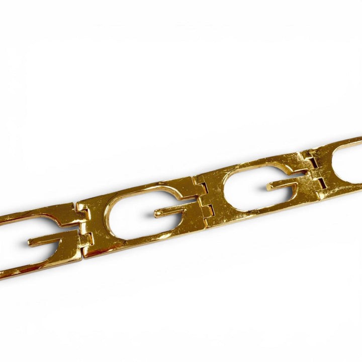 Great GUCCI belt G logo motif chain belt gold metal Women