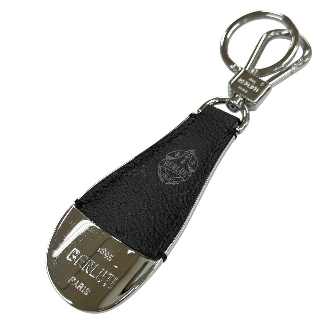 Great BERLUTI Shoehorn Keyring Leather Combination Silver leather mens
