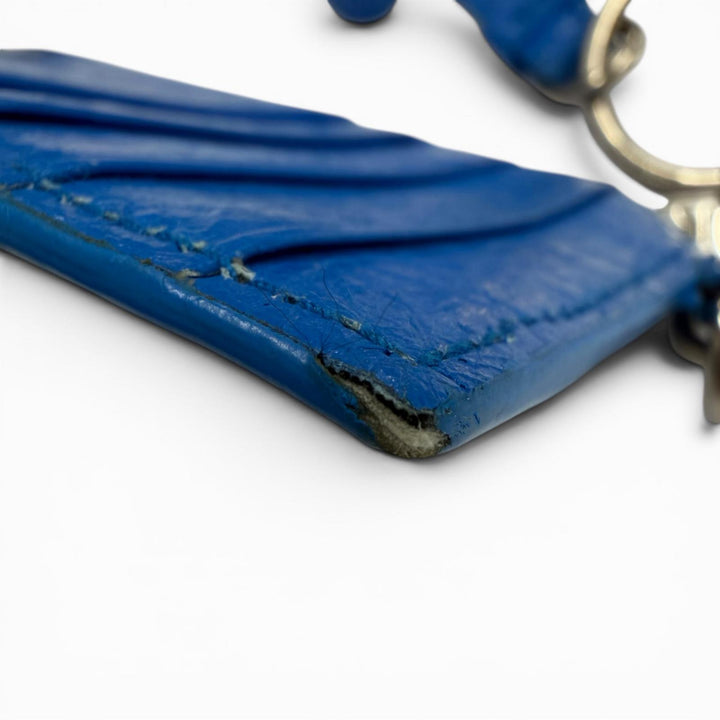 Great BALENCIAGA adidas Coin case blue leather mens 721894