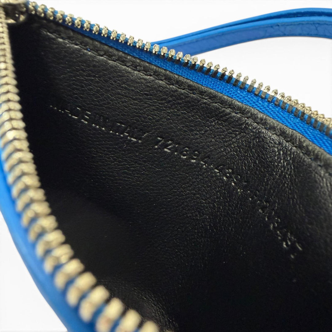 Great BALENCIAGA adidas Coin case blue leather mens 721894