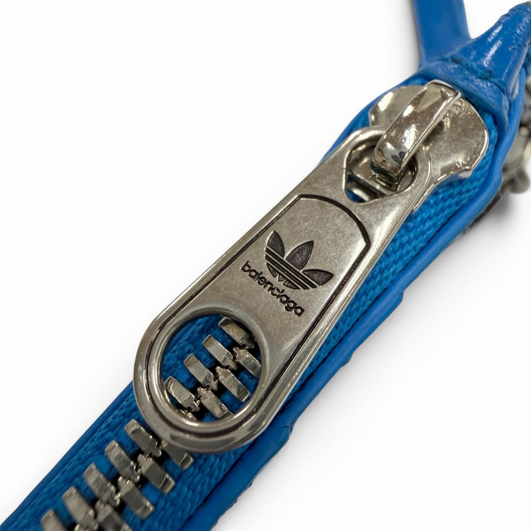 Great BALENCIAGA adidas Coin case blue leather mens 721894