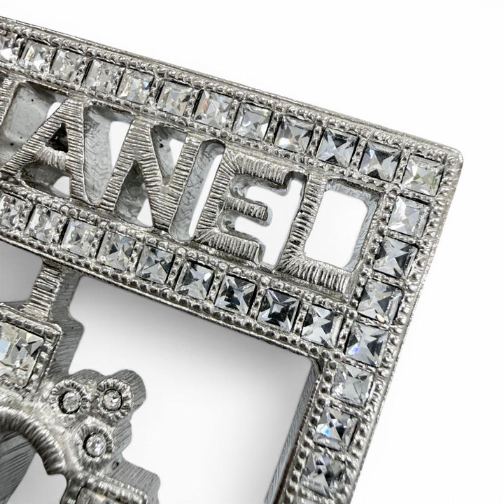 Excellent CHANEL Brooch Emblem Logo COCO Mark Silver Women B15B
