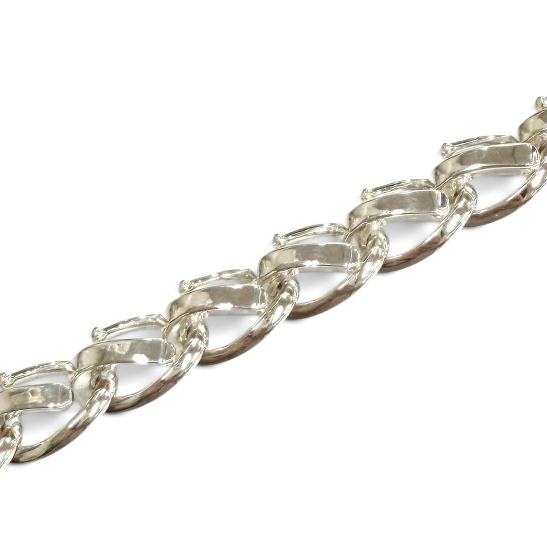 Excellent TIFFANY&Co. Large Link Bracelet 16 frames Silver AG925 mens 18
