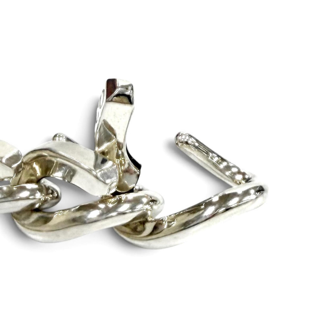 Excellent TIFFANY&Co. Large Link Bracelet 16 frames Silver AG925 mens 18