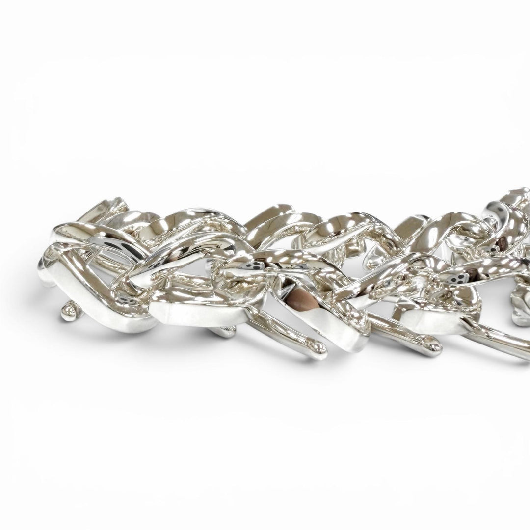 Excellent TIFFANY&Co. bracelet Medium Link Bracelet 19 frames Silver AG925 22