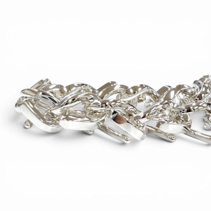 Excellent TIFFANY&Co. bracelet Medium Link Bracelet 19 frames Silver AG925 22