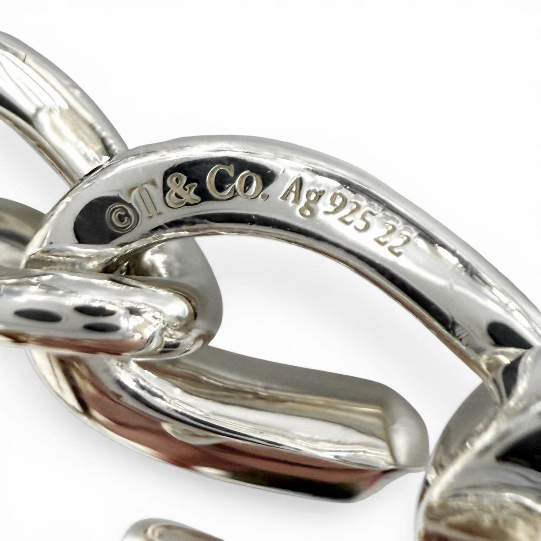 Excellent TIFFANY&Co. bracelet Medium Link Bracelet 19 frames Silver AG925 22