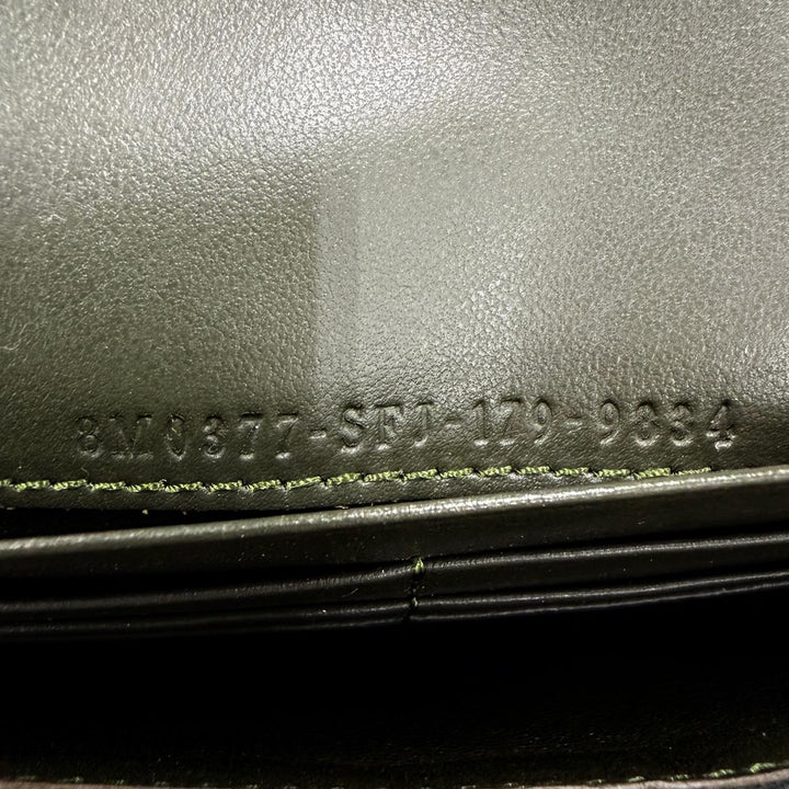 Great FENDI Purse Peekaboo Dark green leather Women 8M0377