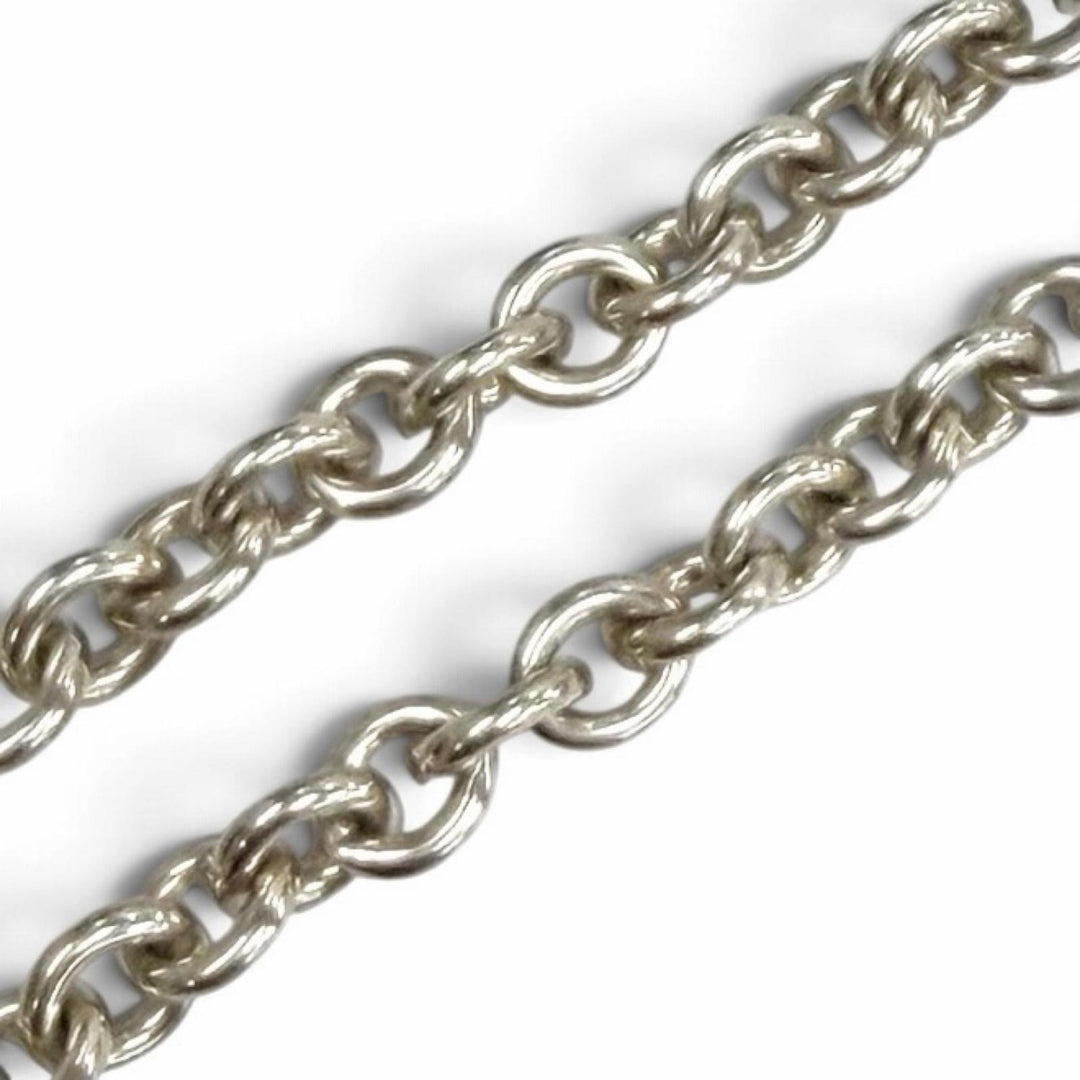 Great TIFFANY&Co. Necklace Return to TIFFANY & Co. oval tag choker Silver 925