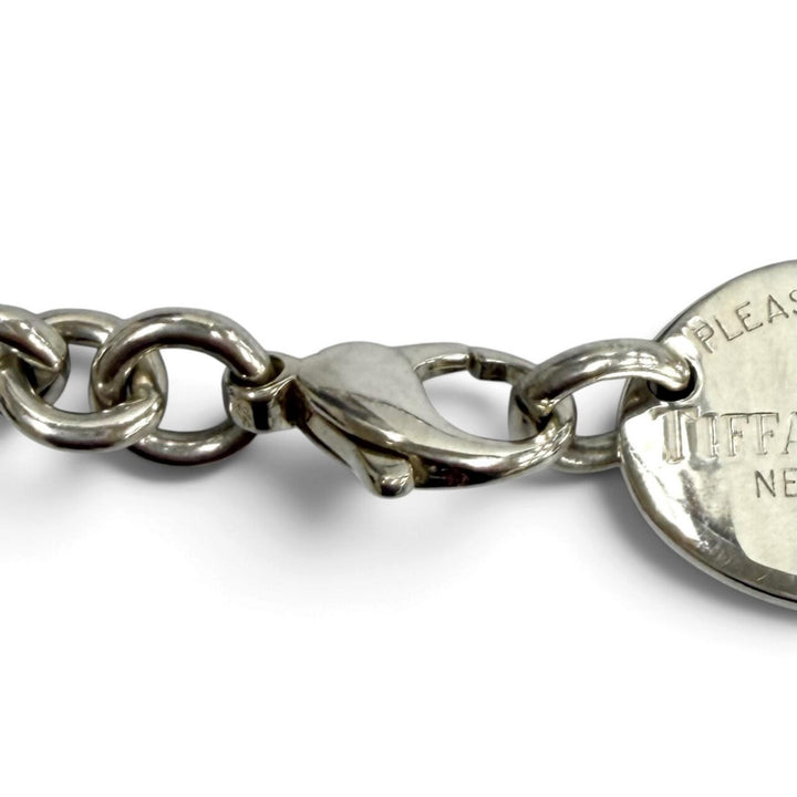 Great TIFFANY&Co. Necklace Return to TIFFANY & Co. oval tag choker Silver 925
