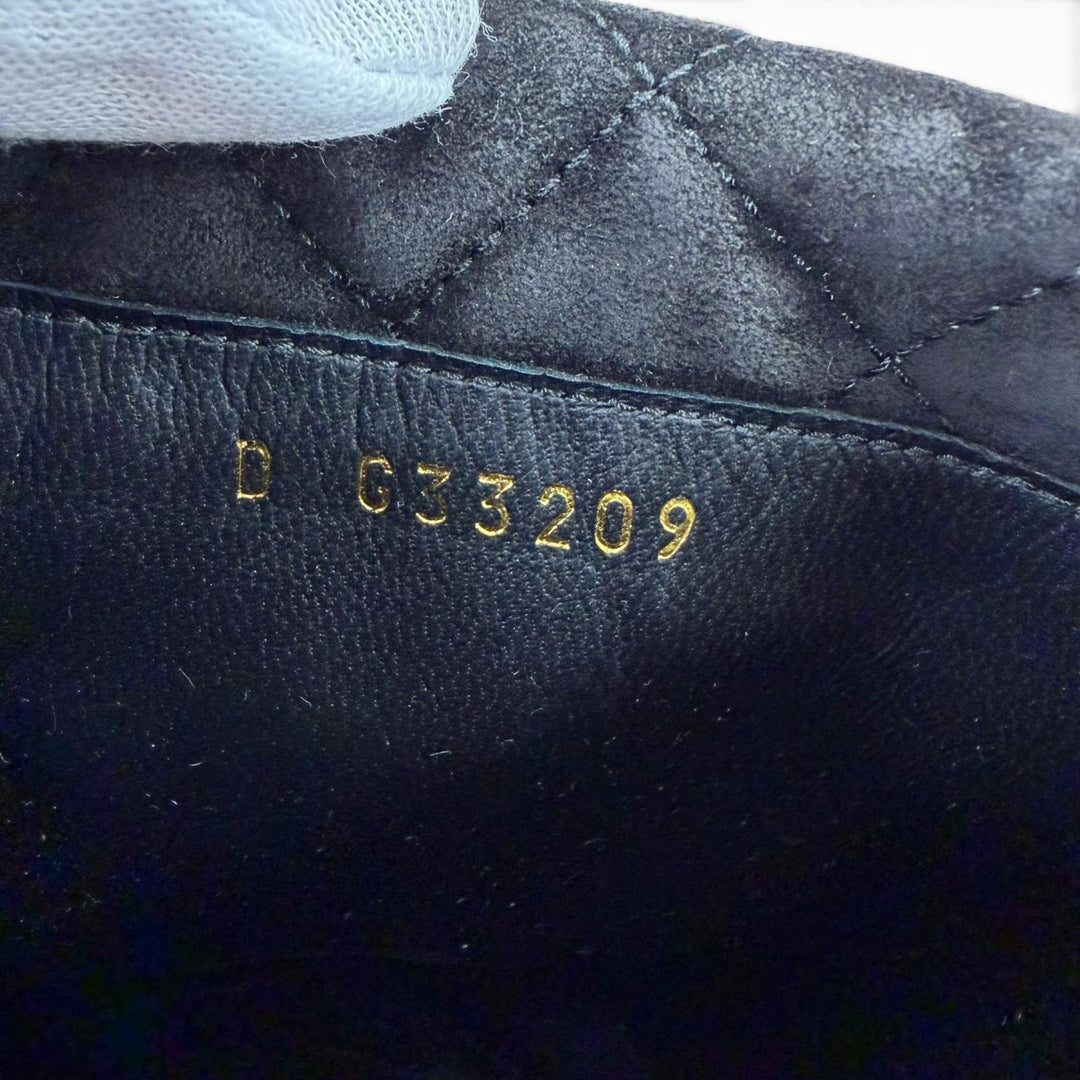Great CHANEL short boots COCO Mark Clover Suede Leather black Women 38.5 G33209