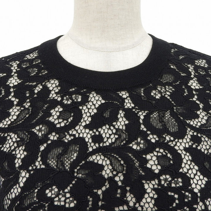Excellent DOLCE&GABBANA tops Silk blend lace T-shirt black Viscose Women 38