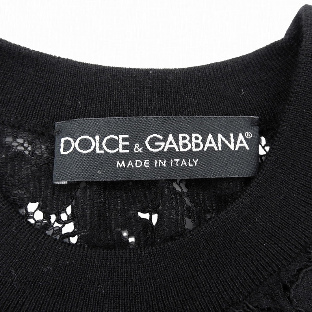Excellent DOLCE&GABBANA tops Silk blend lace T-shirt black Viscose Women 38