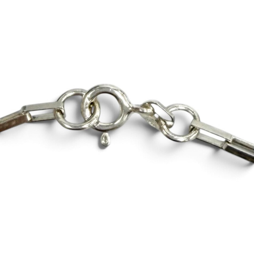 Great GUCCI Necklace GWith logo Chain Silver 925 Women