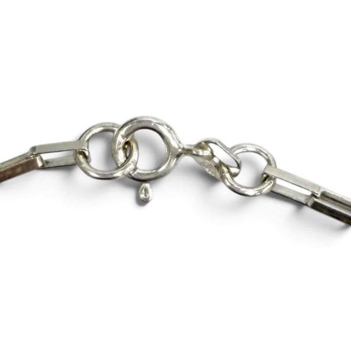 Great GUCCI Necklace GWith logo Chain Silver 925 Women