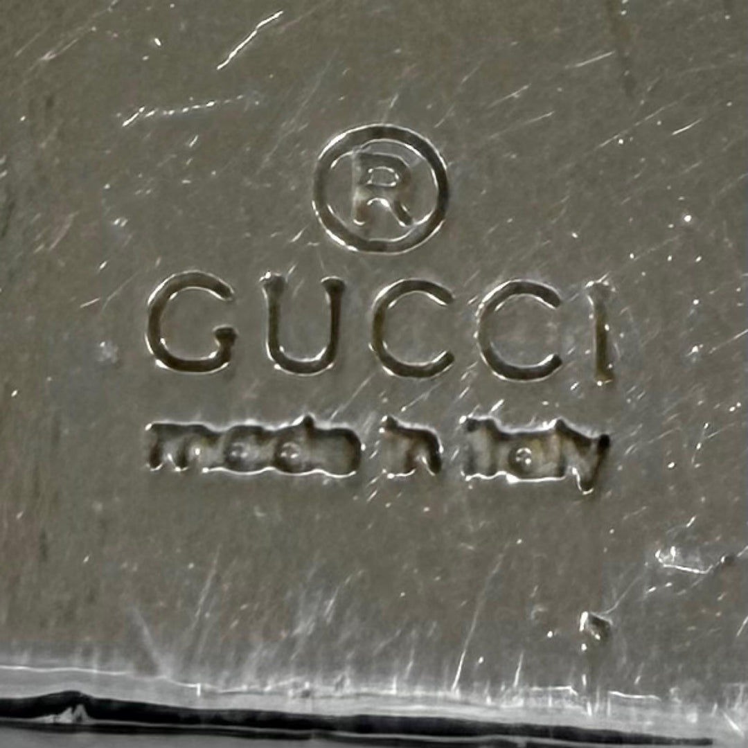 Great GUCCI Necklace GWith logo Chain Silver 925 Women