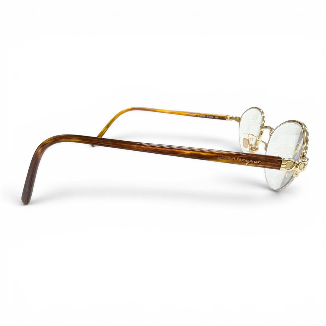 Great Salvatore Ferragamo Glasses gold 18K Women 1539K