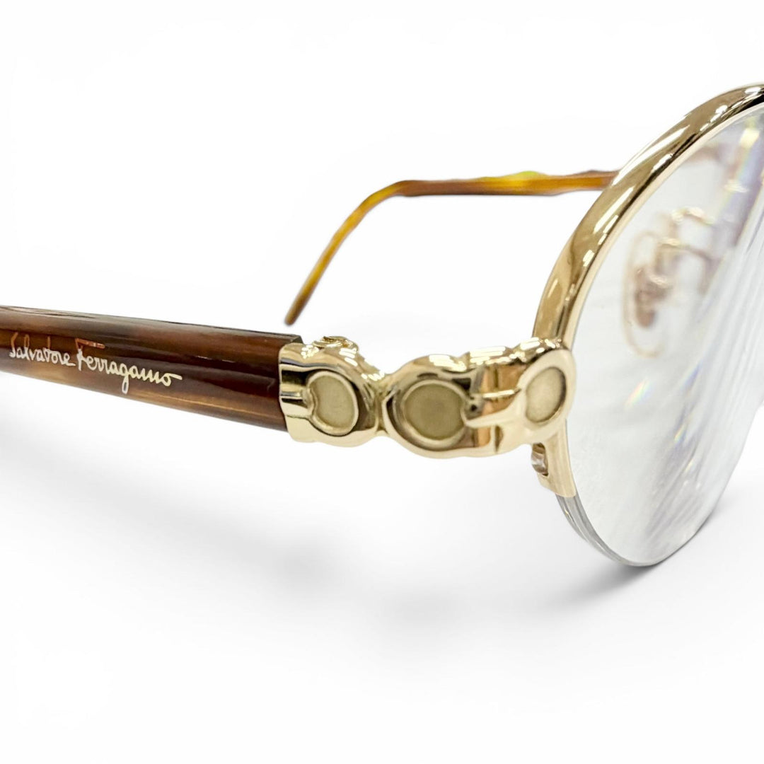 Great Salvatore Ferragamo Glasses gold 18K Women 1539K