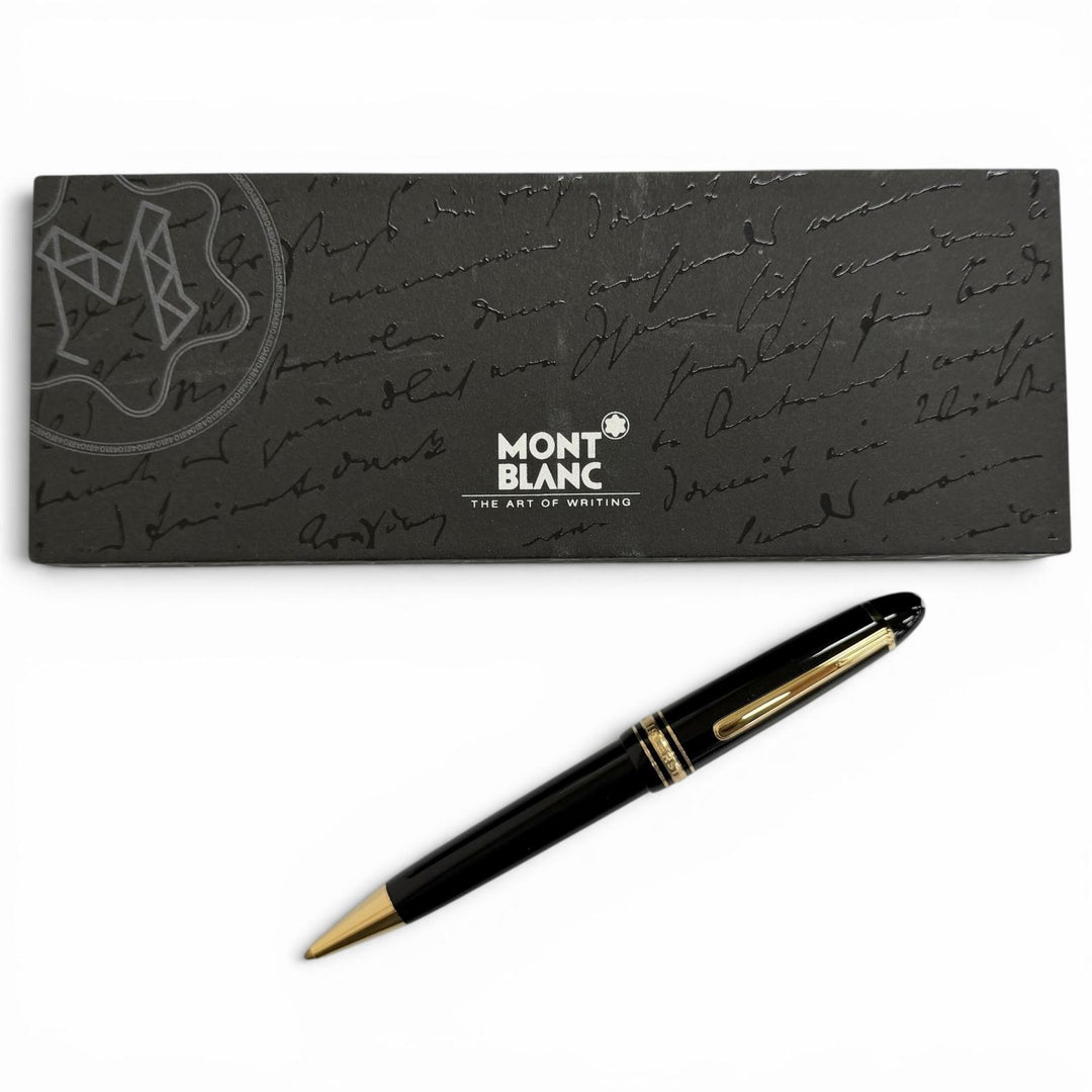 Excellent MONTBLANC Ballpoint pen Meisterstück White Star Twist Type black mens