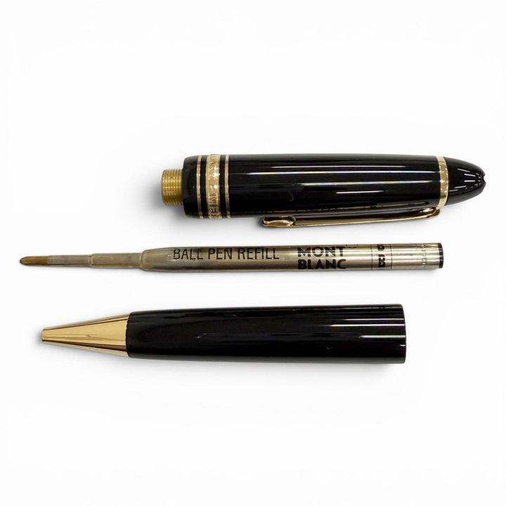 Excellent MONTBLANC Ballpoint pen Meisterstück White Star Twist Type black mens
