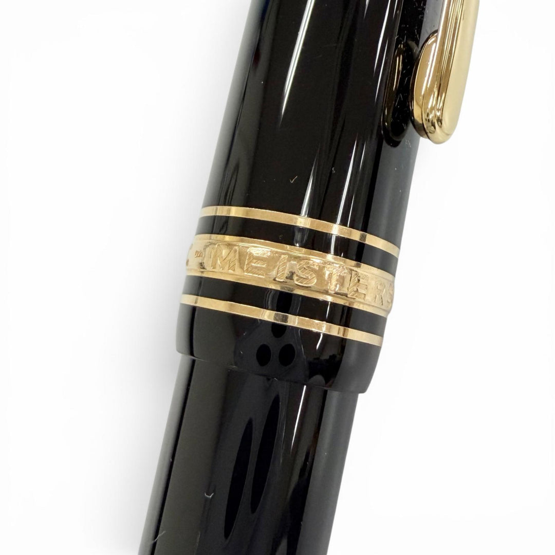 Excellent MONTBLANC Ballpoint pen Meisterstück White Star Twist Type black mens