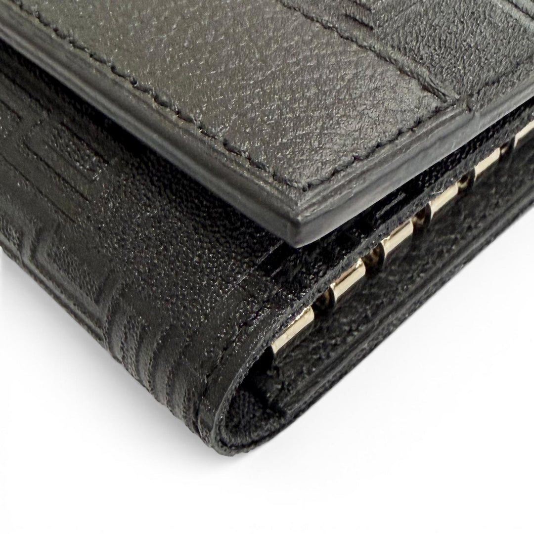Pristine Dunhill Key holder D9 With logo all-over print 6-key hook black
