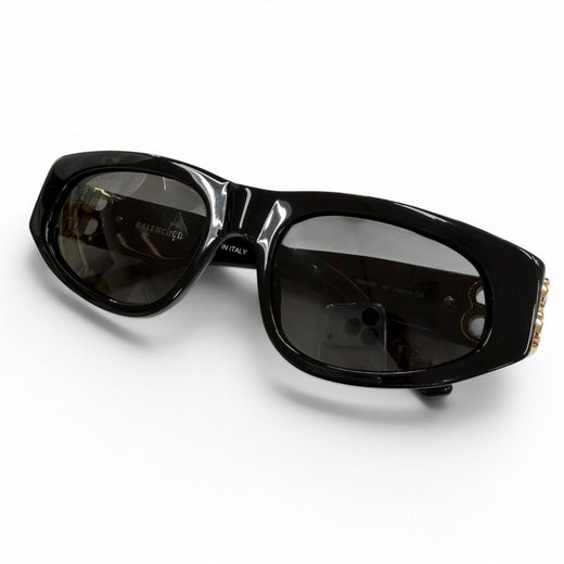 Great BALENCIAGA sunglasses Side logo black mens BB0095S