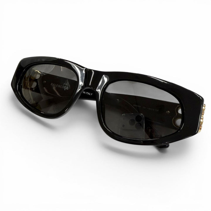 Great BALENCIAGA sunglasses Side logo black mens BB0095S