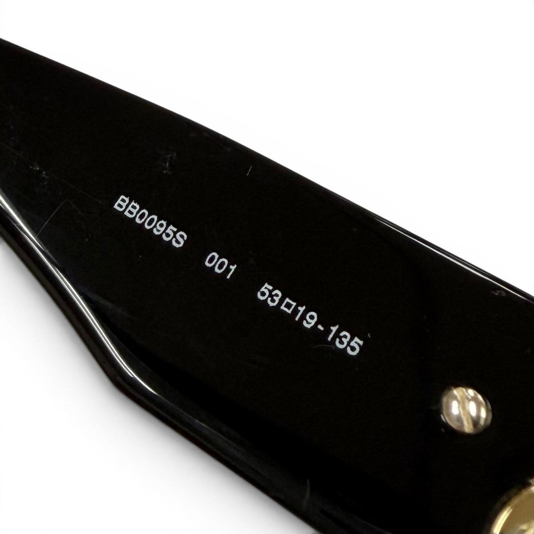 Great BALENCIAGA sunglasses Side logo black mens BB0095S