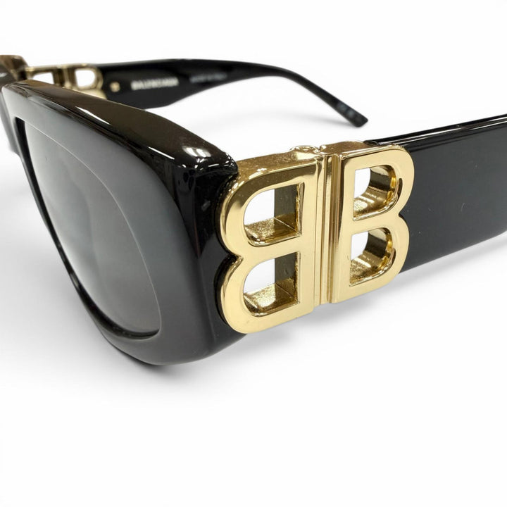 Great BALENCIAGA sunglasses Side logo black mens BB0095S