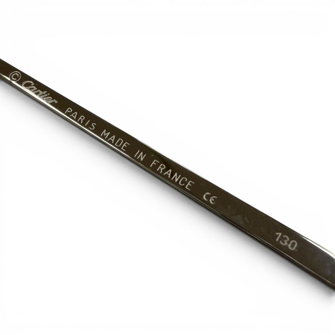 Great Cartier sunglasses Two-point rimless eyewear Silver mens
