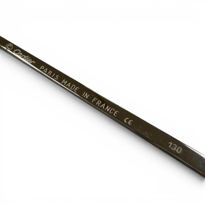 Great Cartier sunglasses Two-point rimless eyewear Silver mens