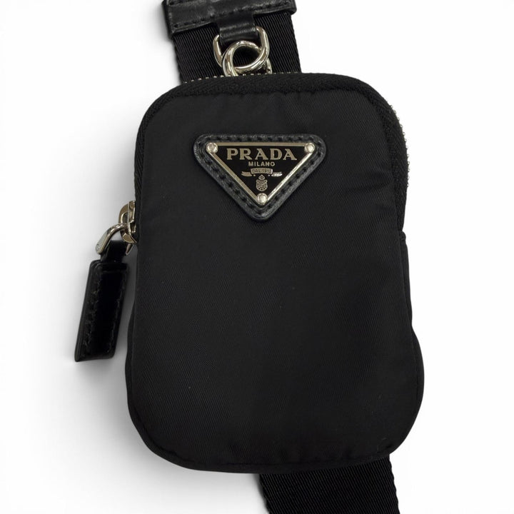 Very Good PRADA Shoulder Bag black Nylon mens 2VH147