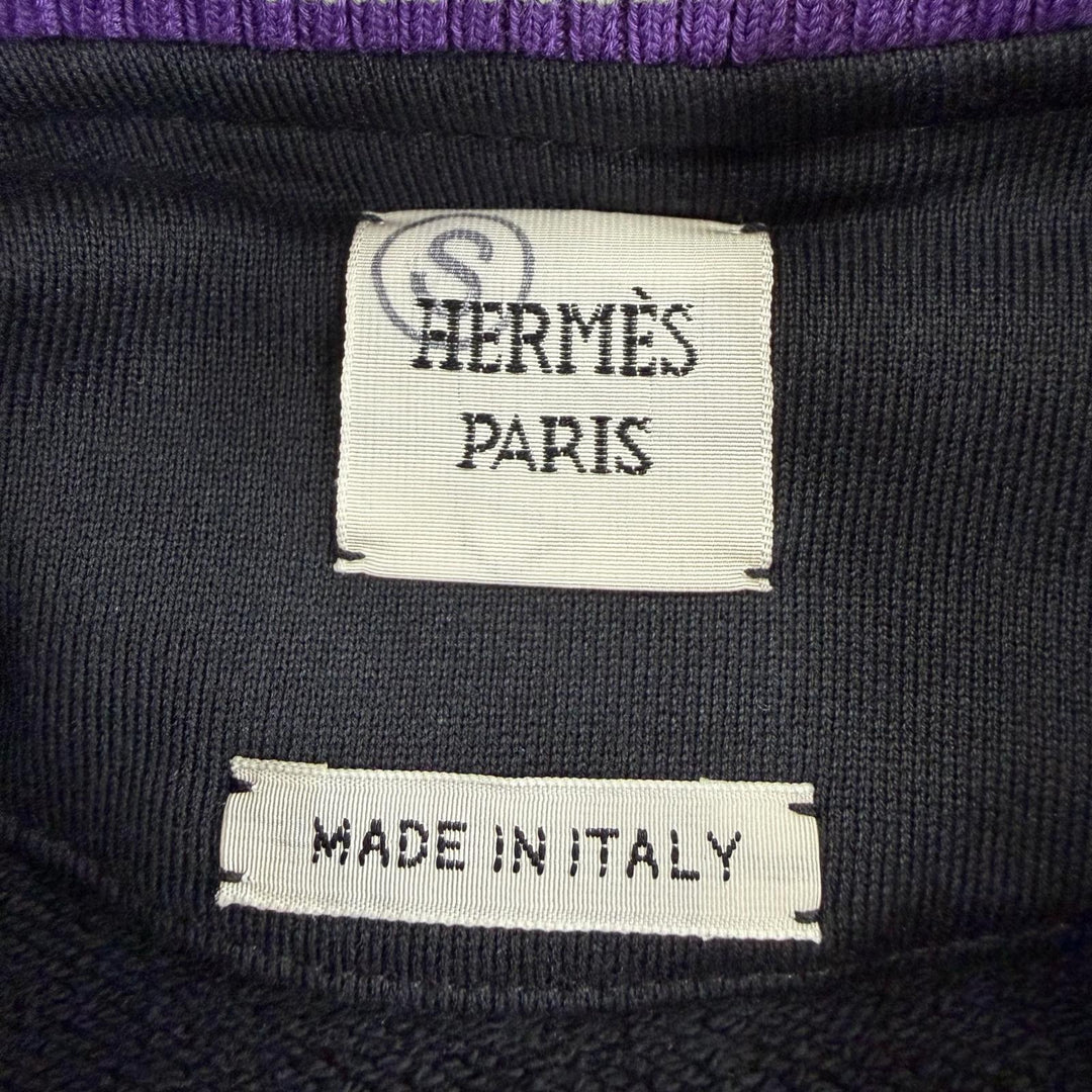 Pristine HERMES sweat Figure Artistic black cotton Women 34 3H4606DD