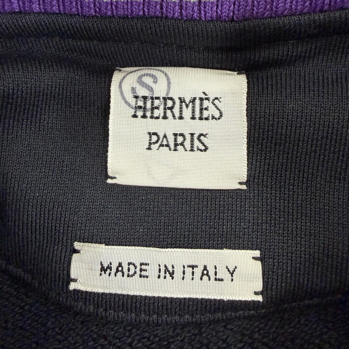Pristine HERMES sweat Figure Artistic black cotton Women 34 3H4606DD